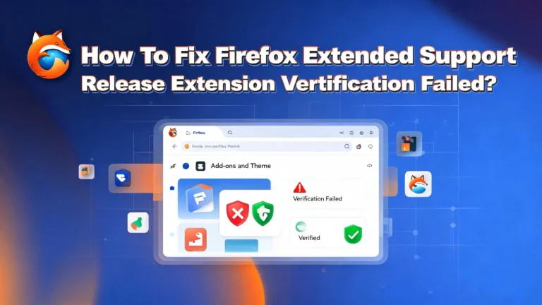 How To Fix Firefox Extended Support Release Extension Verification Failed?