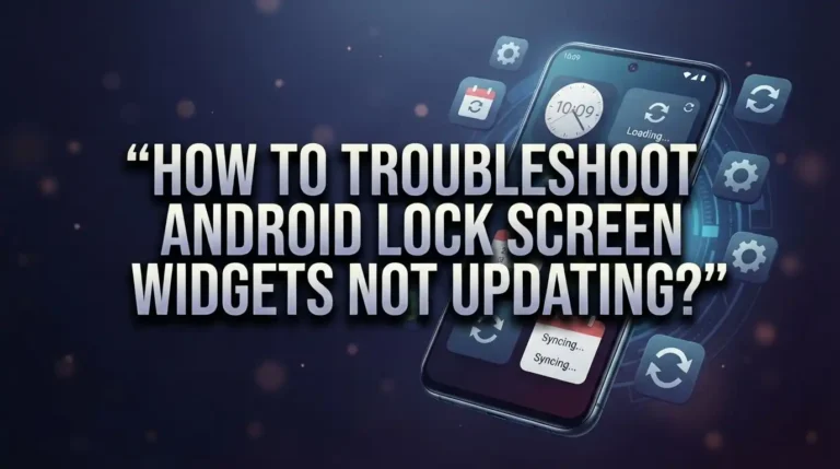 How To Troubleshoot Android Lock Screen Widgets Not Updating?