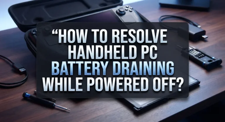 How To Fix Handheld PC Battery Draining While Powered Off?